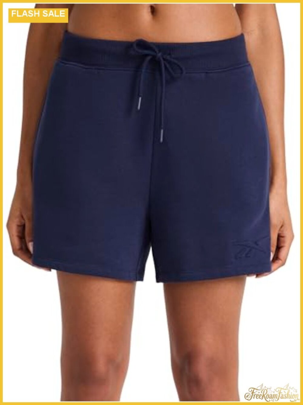 Reebok Women's Campus 4.5" Short Standard Fit Midweight Cotton-Poly Drawstring